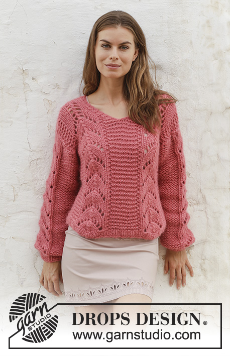 Spring Peach / DROPS 186-9 - Free knitting patterns by DROPS Design