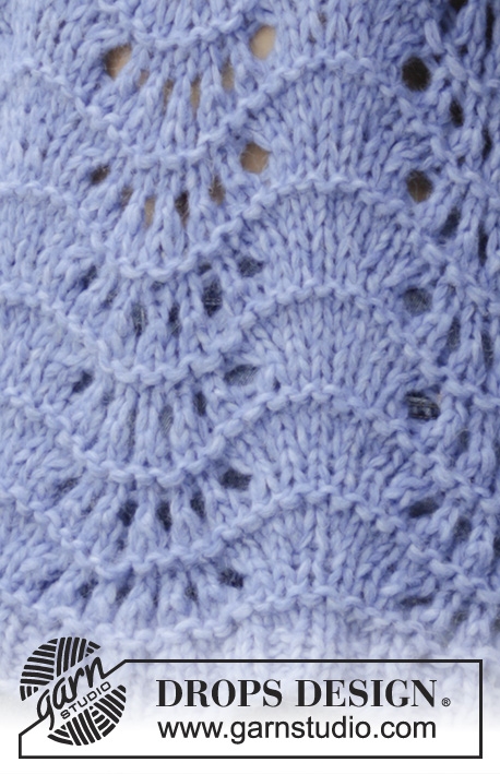 Segovia / DROPS 188-4 - Gebreide trui met golfpatroon, van boven naar beneden gebreid. Maten S - XXXL. Het werk wordt gebreid in 2 draden DROPS Air of 2 draden Brushed Alpaca Silk.