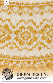 Periwinkle Jacket / DROPS 191-29 - DROPS Merino Extra Fine lõngast ülevalt alla kootud mitmevärvilise mustriga, A-lõikega ja ümara passega kardigan suurustele S kuni XXXL