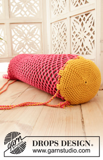 Yoga Time / DROPS 193-26 - DROPS Merino Extra Fine lõngast heegeldatud kott jooga matile
