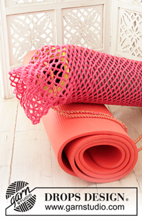 Yoga Time / DROPS 193-26 - DROPS Merino Extra Fine lõngast heegeldatud kott jooga matile
