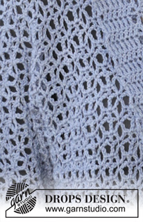 Viola Hive / DROPS 194-34 - DROPS BabyMerino lõngast heegeldatud pitsmustriga ja kimono varrukatega jakk suurustele S kuni XXXL