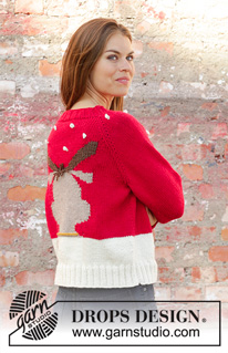 Red Nose Jumper / DROPS 194-38 - Ylhäältä alas neulottu pusero / joulupusero DROPS Nepal-langasta. Työssä on raglanlinjat ja porokuvio. Koot S-XXXL. Teema: Joulu.