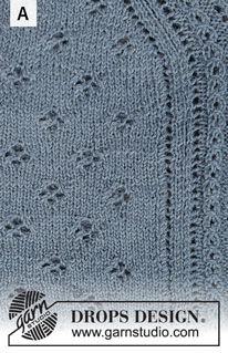 Canari Jacket / DROPS 195-15 - Knitted jacket with raglan in DROPS Karisma. The piece is worked top down with lace pattern. Sizes S - XXXL.
