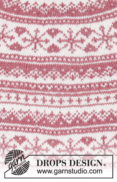 Selvik / DROPS 196-18 - Knitted sweater in DROPS Merino Extra Fine or DROPS Karisma. The piece is worked top down with round yoke and Nordic pattern. Sizes S - XXXL.