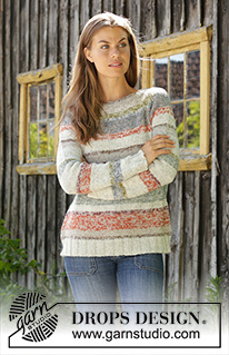 Fading Sunset / DROPS 197-7 - Gestrickter Pullover in 2 Fäden DROPS Alpaca oder 1 Faden Nepal. Die Arbeit wird gestrickt von oben nach unten mit Raglan und Streifen. Größe S - XXXL.
Gestrickte Mütze in 2 Fäden DROPS Alpaca. Die Arbeit wird gestrickt mit Aufschlag, Streifen und Pompon.
Gestrickter Schal in 2 Fäden DROPS Alpaca. Die Arbeit wird gestrickt mit Krausrippen und Streifen.