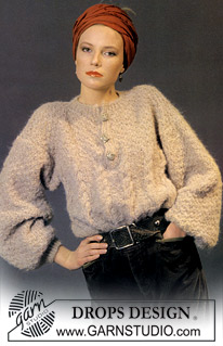 DROPS 2-4 - DROPS jumper with cables in “Ardesia”. Ladies and men’s size M.