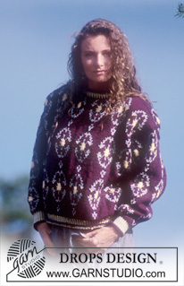 DROPS 20-22 - DROPS jumper with pattern borders in “Alaska”. 