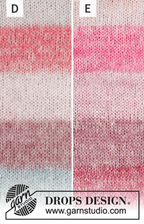 Bring Spring / DROPS 200-10 - Ylhäältä alas neulottu pusero 2-kertaisesta DROPS Kid-Silk -langasta. Työssä on raglanlinjat, pussihihat ja raidoitus. Koot S-XXXL.