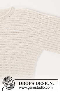 Daily Wonder / DROPS 201-7 - Jumper knitted sideways in DROPS Sky. The piece is worked in English rib. Sizes S - XXXL.