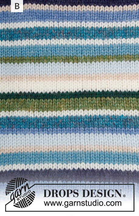 Happy Stripes / DROPS 202-1 - Gebreide trui met ballonmouwen in 2 draden DROPS Air. Het werk wordt van boven naar beneden gebreid met raglan en strepen. Maten S - XXXL.