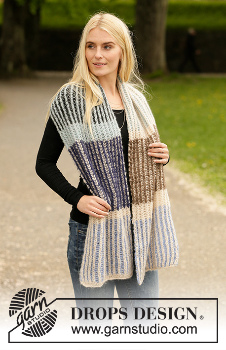 Urban Autumn Scarf DROPS 204-40 Gratis fra DROPS