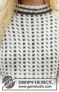 Reykjavik / DROPS 205-18 - Knitted jumper with Nordic Icelandic pattern and  raglan in DROPS Lima. The piece is worked top down. Sizes S - XXXL.