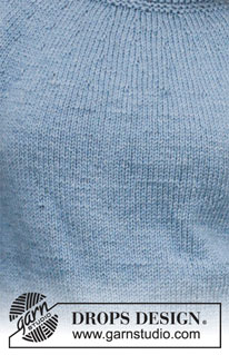 Blue November / DROPS 205-31 - Ylhäältä alas neulottu pusero DROPS Nepal-langasta. Työssä on kaarroke ja pussihihat. Koot S-XXXL.