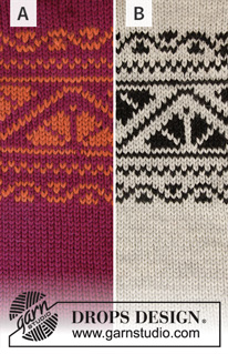 Idun / DROPS 206-4 - Strikket bluse i DROPS Karisma. Arbejdet strikkes oppefra og ned med rundt bærestykke og nordisk mønster på bærestykket. Størrelse S - XXXL.