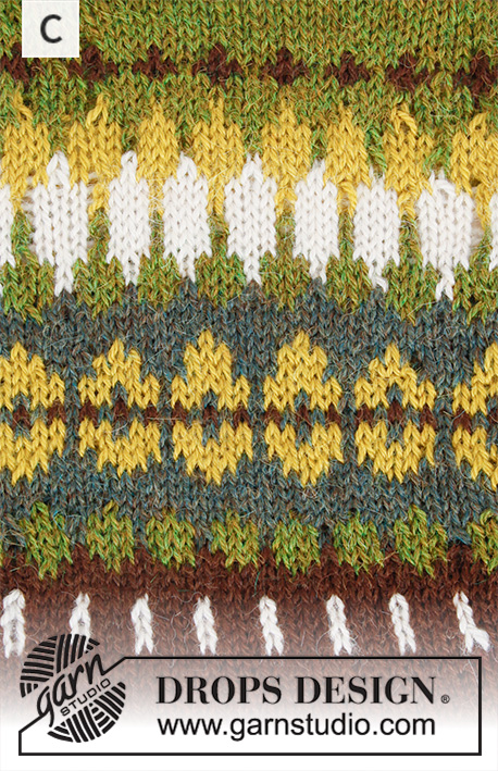 Heim / DROPS 207-1 - Stickad tröja i DROPS Alpaca. Arbetet stickas uppifrån och ner med runt ok och nordiskt mönster på oket. Storlek S - XXXL.
Stickad mössa med nordiskt mönster i DROPS Alpaca.
