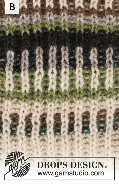 Urban Autumn Jacket / DROPS 207-27 - Knitted jacket with round yoke in DROPS Air. The piece is worked top down with 1-colored English rib and 2-colored English rib in stripes. Sizes S - XXXL.