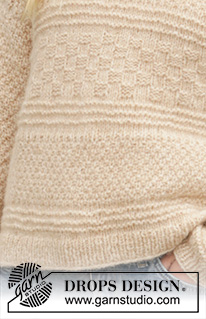 Weaving Memories / DROPS 207-35 - Strikket genser i DROPS Air. Arbeidet strikkes med strukturmønster. Størrelse S - XXXL.