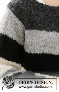 Row by Row Jacket / DROPS 207-39 - Strikket jakke med striper i DROPS Alpaca Bouclé. Arbeidet strikkes ovenfra og ned. Størrelse S - XXXL.