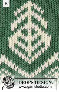 Mandal / DROPS 207-5 - Strikket bluse med rundt bærestykke og nordisk mønster i DROPS Merino Extra Fine. Arbejdet strikkes oppefra og ned. Størrelse S - XXXL.