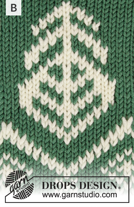 Mandal / DROPS 207-5 - Strikket bluse med rundt bærestykke og nordisk mønster i DROPS Merino Extra Fine. Arbejdet strikkes oppefra og ned. Størrelse S - XXXL.