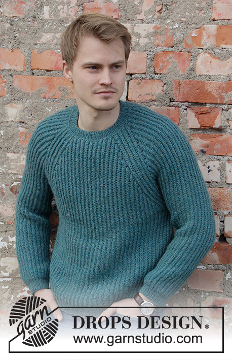 mens ribbed jumper knitting pattern