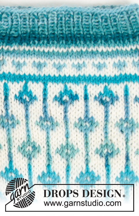 Diamond Seas / DROPS 209-21 - Gestrickte Socken mit mehrfarbigem Muster in DROPS Fabel. Größe 35 - 43.