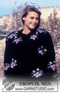 DROPS 21-4 - DROPS jacket in “Vienna” with flower pattern. 