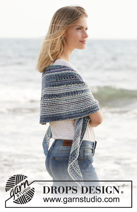 Seascape Wrap / DROPS 211-22 - Free knitting patterns by DROPS Design