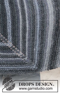 Wings of a Dove / DROPS 211-24 - Knitted shawl with angled garter stitch in DROPS Big Delight. The piece is worked from side to side.