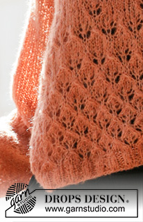 Late Nights / DROPS 212-11 - Stickad tröja med raglan i DROPS Brushed Alpaca Silk. Arbetet stickas med hålmönster. Storlek XS - XXL.