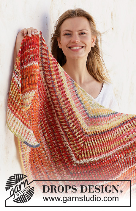Phoenix Wrap / DROPS 212-21 - Free knitting patterns by DROPS Design