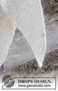 Winter Winner / DROPS 214-20 - Neulottu huivi DROPS Sky- ja DROPS Kid-Silk -langoista. Työssä on ainaoikeinneuletta.