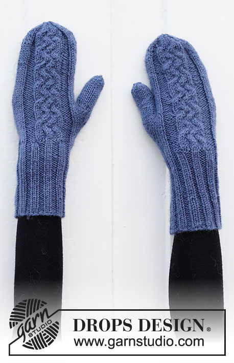 Cool Cables Set / DROPS 214-25 - Strikket hue, hals med sadelskulder og vanter i DROPS Merino Extra Fine.
Hele sættet strikkes i snoninger med kanter i rib.
