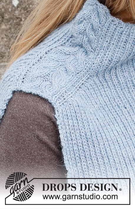 City Sweetheart / DROPS 214-29 - Strikket hue, vanter og hals i DROPS Nord. Arbejdet strikkes med snoninger, patent og udtagning til sadelskuder.