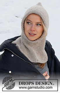 Warm Snuggles / DROPS 214-71 - Čepice / kukla pletená lícovým žerzejem s pružným lemem z příze DROPS Karisma a DROPS Brushed Alpaca Silk.