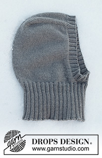Uncharted Territory / DROPS 214-72 - Knitted hat / balaclava in DROPS Merino Extra Fine. The piece is worked top down with stockinette stitch and ribbed edging.