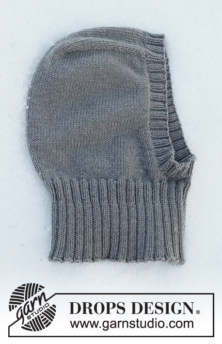 Uncharted Territory / DROPS 214-72 - Knitted hat / balaclava in DROPS Merino Extra Fine. The piece is worked top down with stockinette stitch and ribbed edging.