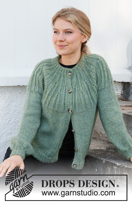 Forest Vines Jacket / DROPS 215-23 - Free knitting patterns by DROPS Design