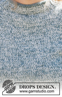 Mists of Dover / DROPS 215-31 - Strikket bluse i 2 tråde DROPS Alpaca. Størrelse S - XXXL.