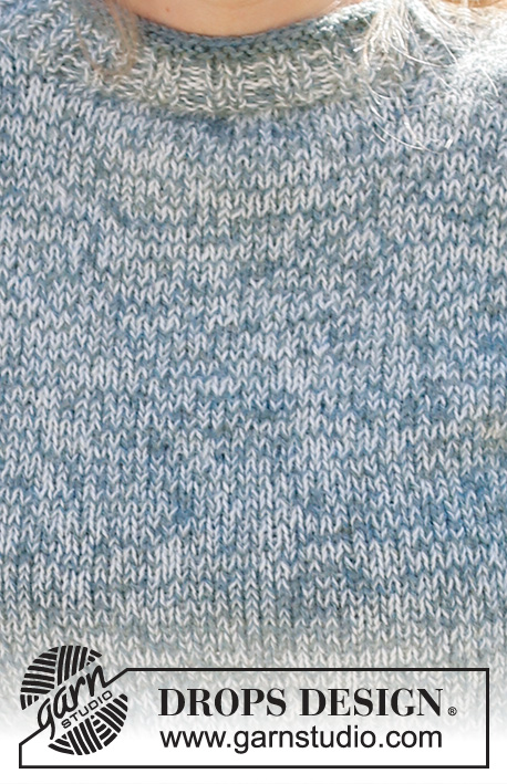 Mists of Dover / DROPS 215-31 - Strikket bluse i 2 tråde DROPS Alpaca. Størrelse S - XXXL.