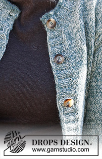 Mists of Dover Jacket / DROPS 215-32 - Strikket jakke i 2 tråde DROPS Alpaca. Størrelse S - XXXL. 
