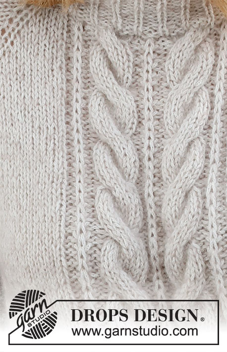 Herringbone Hill / DROPS 215-4 - Jersey a punto en DROPS Sky y DROPS Kid-Silk. La labor está realizada de arriba abajo con raglán, trenzas y puntos en punto inglés. Talla S - XXXL.
Gorro a punto en DROPS Sky y DROPS Kid-Silk, con trenzas y puntos en punto inglés.