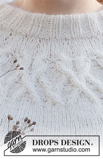 Endless Possibilities Sweater / DROPS 216-1 - Strikket bluse i DROPS Sky og DROPS Kid-Silk. Arbejdet strikkes oppefra og ned med rundt bærestykke, snoninger og dobbelt halskant. Størrelse S - XXXL