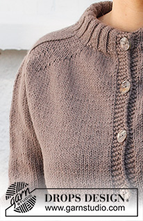 Country Muse Cardigan / DROPS 216-39 - Ylhäältä alas neulottu jakku DROPS Lima-langasta. Työssä on kaksinkertainen pääntien reunus ja satulaolkapäät. Koot S-XXXL.