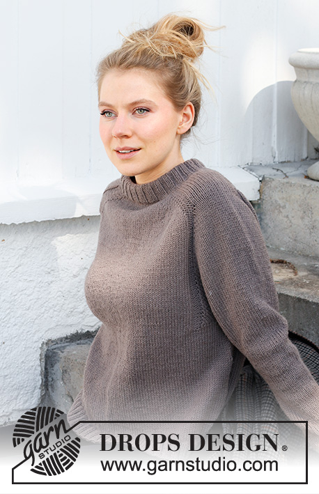Country Muse / DROPS 216-40 - Ylhäältä alas neulottu pusero DROPS Lima-langasta. Työssä on kaksinkertainen pääntien reunus ja satulaolkapäät. Koot S-XXXL.