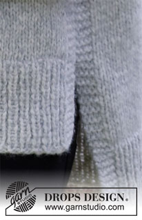 Morning Haze / DROPS 217-24 - Strikket slipover / vest i 2 tråde DROPS Air eller 1 tråd DROPS Wish med slids i siderne og høj hals. Størrelse XS - XXL.