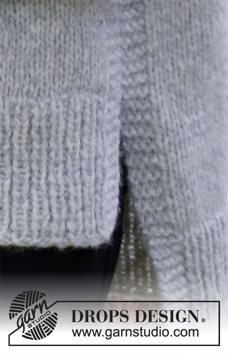 Morning Haze / DROPS 217-24 - Strikket slipover / vest i 2 tråde DROPS Air eller 1 tråd DROPS Wish med slids i siderne og høj hals. Størrelse XS - XXL.