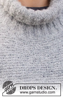 Avalon Tunic / DROPS 217-35 - Strikket slipover / vest i DROPS Alpaca Bouclé. Arbejdet strikkes med høj hals og åbning i siderne. Størrelse S- XXXL