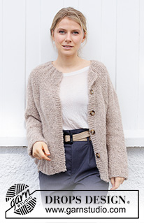 Free patterns using DROPS Alpaca Bouclé / DROPS 218-29